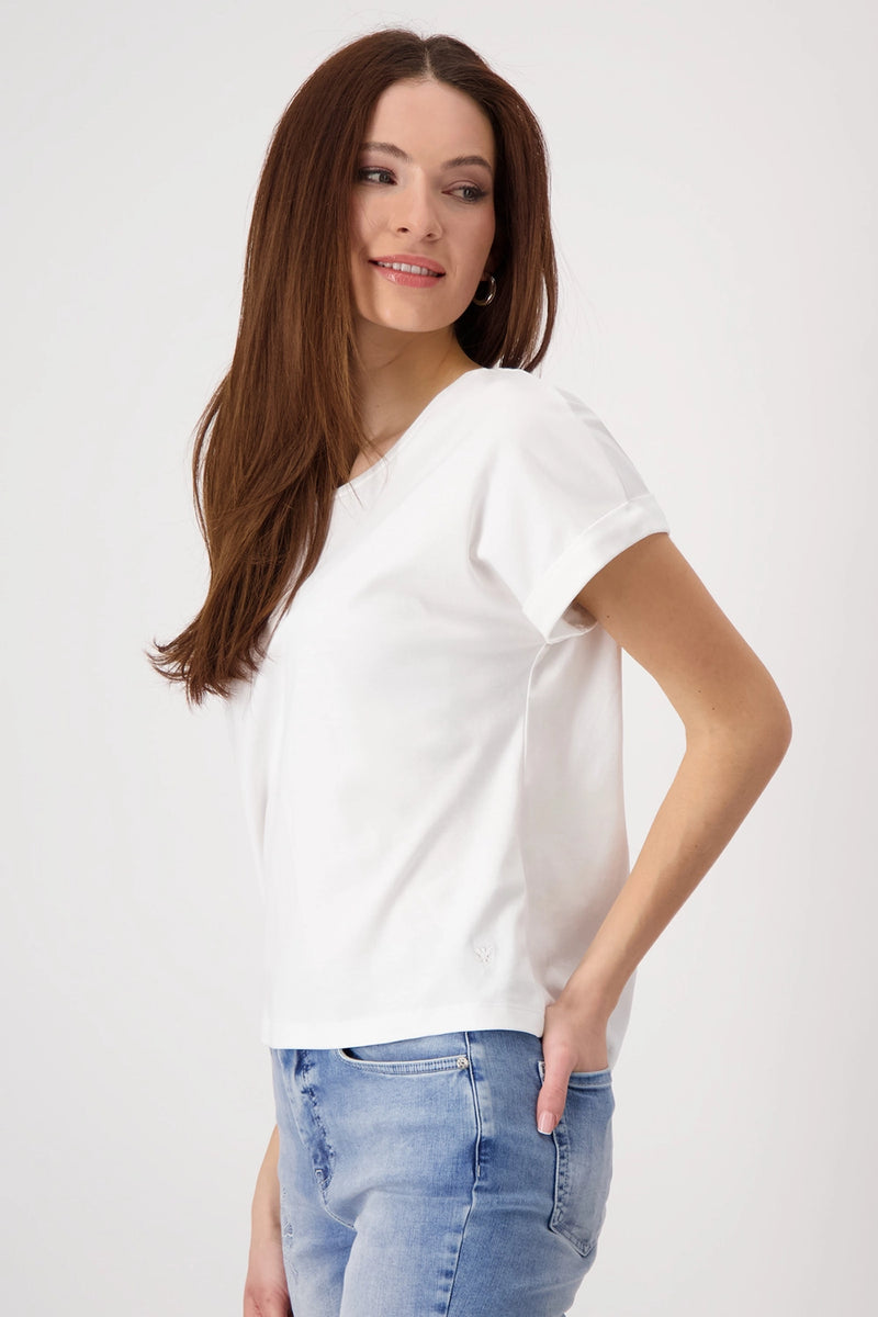 Monari T-shirt with sleeve cuffs 409885