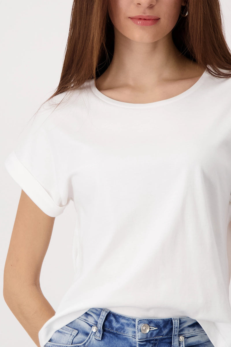 Monari T-shirt with sleeve cuffs 409885