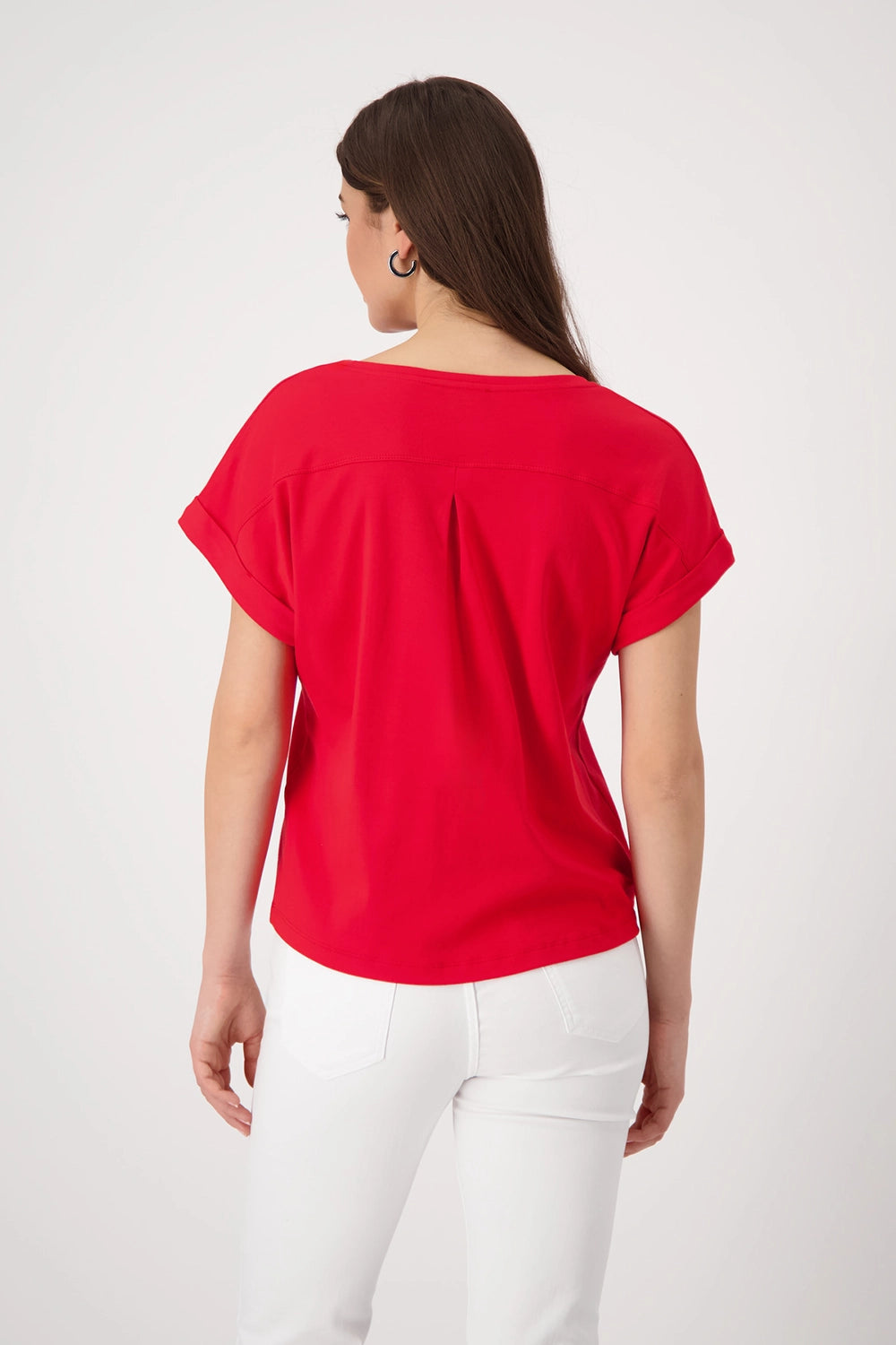 Monari T-shirt with sleeve cuffs 409885