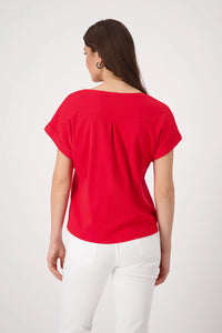 Monari T-shirt with sleeve cuffs 409885