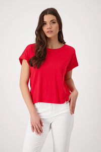 Monari T-shirt with sleeve cuffs 409885