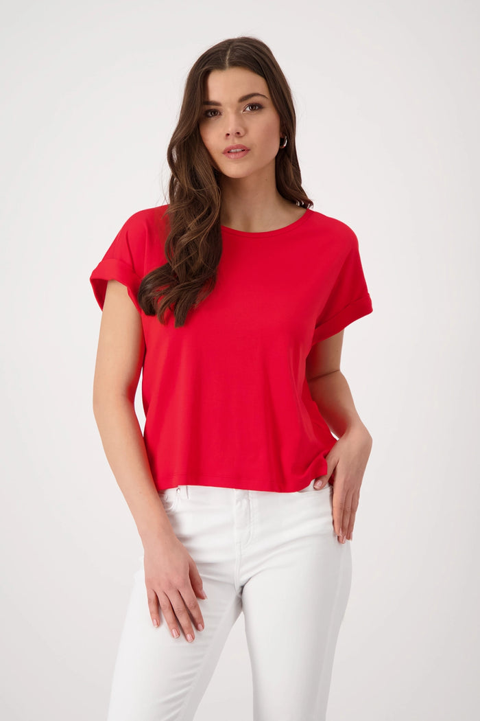 Monari T-shirt with sleeve cuffs 409885