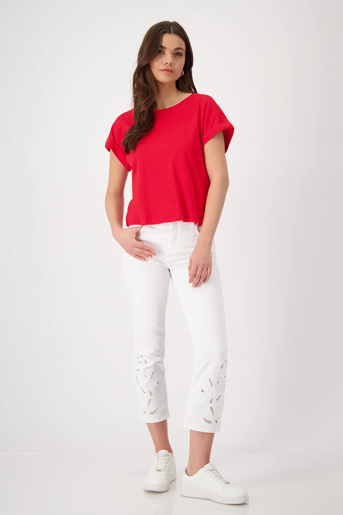 Monari T-shirt with sleeve cuffs 409885 - Pre-Order September Delivery