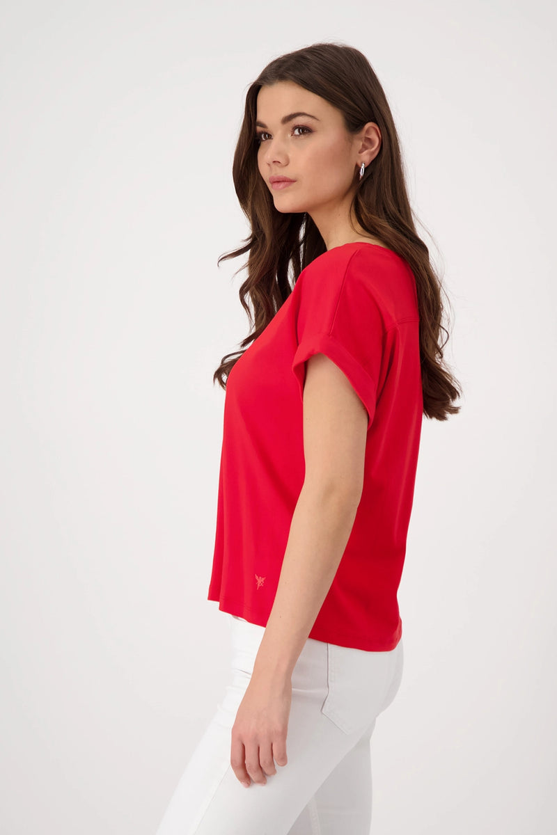 Monari T-shirt with sleeve cuffs 409885