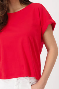 Monari T-shirt with sleeve cuffs 409885