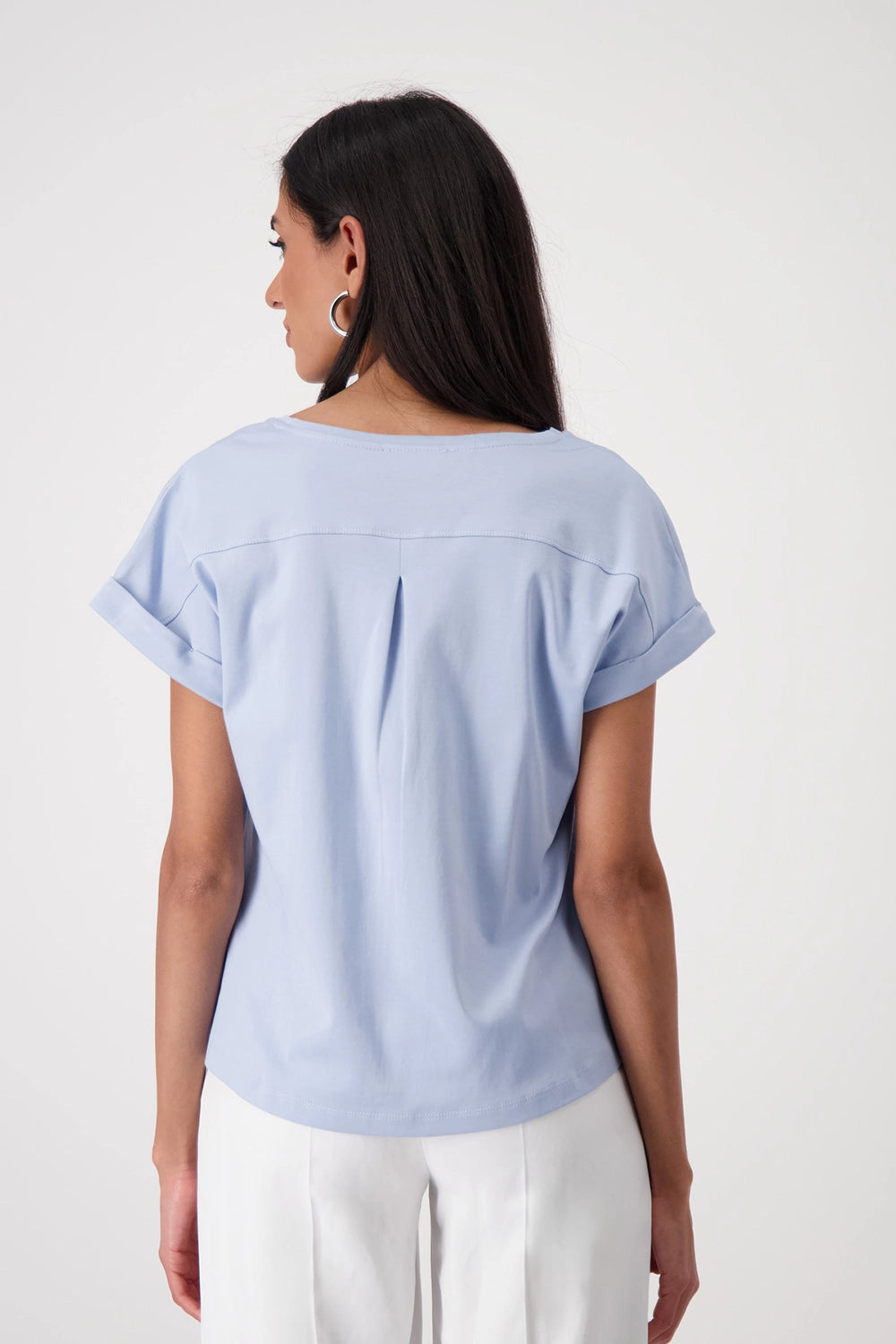 Monari T-shirt with sleeve cuffs 409885