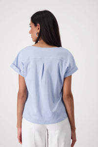 Monari T-shirt with sleeve cuffs 409885
