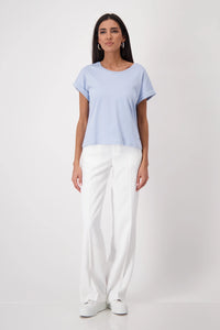 Monari T-shirt with sleeve cuffs 409885