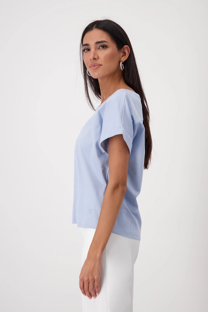 Monari T-shirt with sleeve cuffs 409885