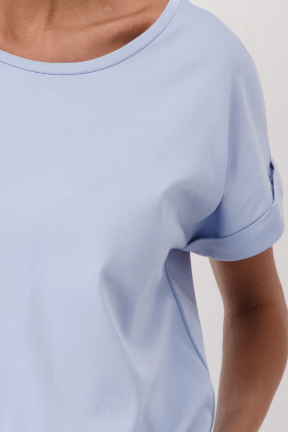Monari T-shirt with sleeve cuffs 409885