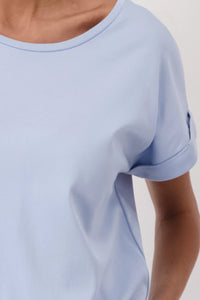 Monari T-shirt with sleeve cuffs 409885