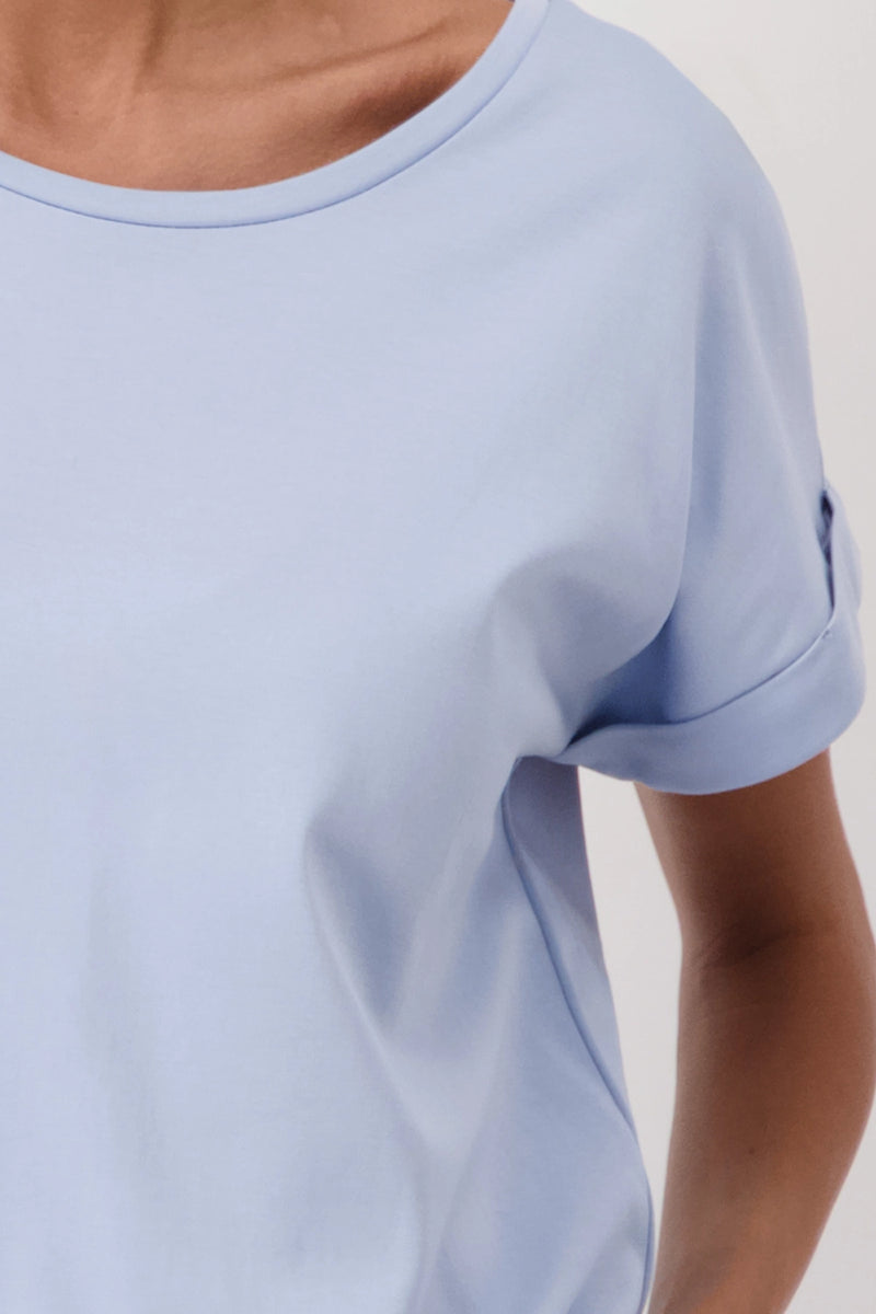 Monari T-shirt with sleeve cuffs 409885