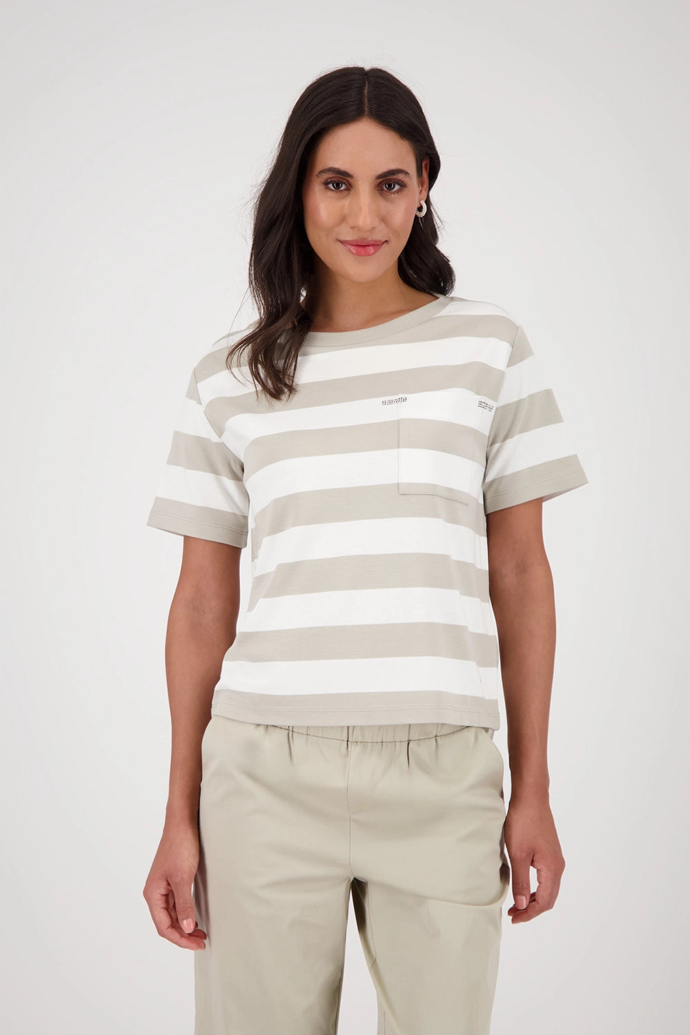 Monari Sweatshirt with breast pocket 409902