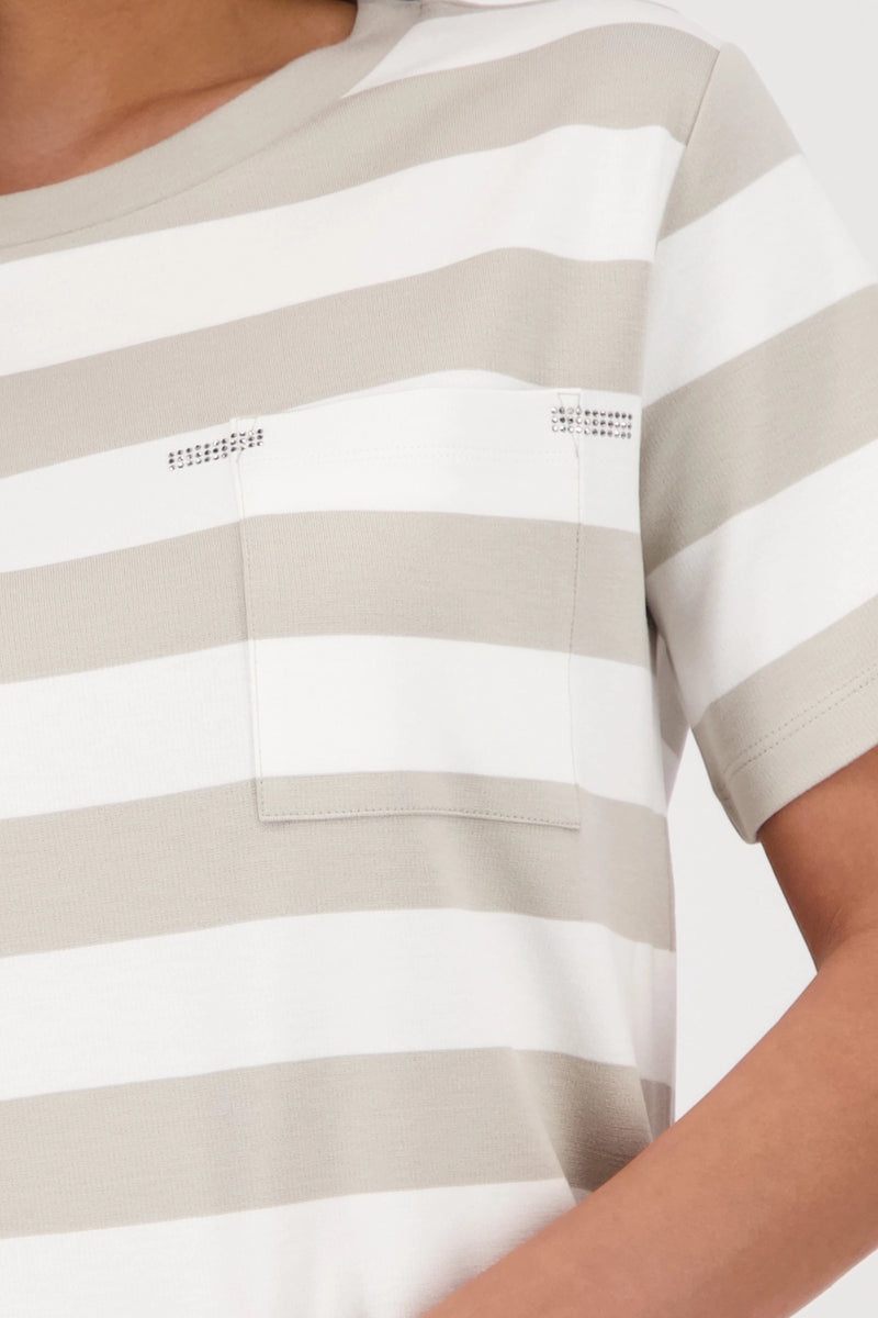 Monari Sweatshirt with breast pocket 409902