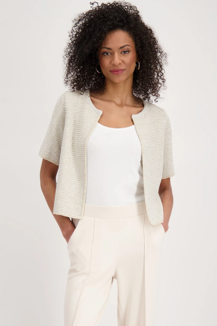 Monari Tweed cardigan 410014 - Pre-Order September Delivery
