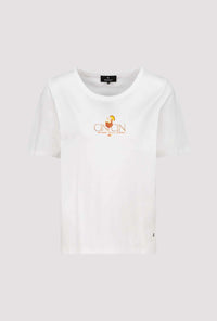 Monari T-Shirt With Rhinestones in Off-White 410081 - Pre-Order July Delivery