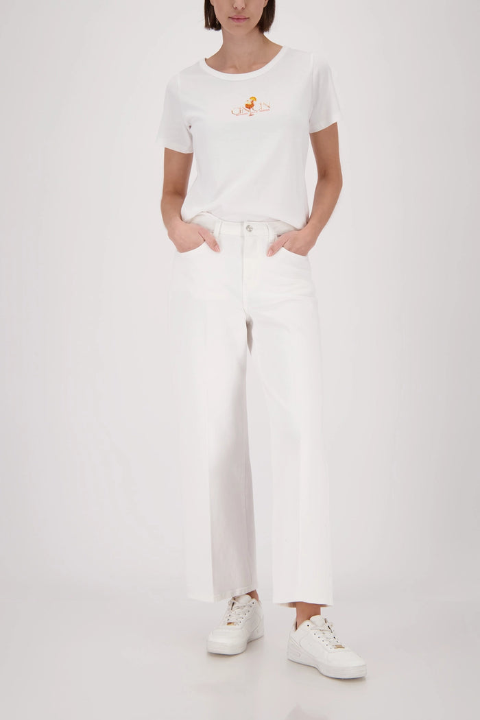 Monari T-Shirt With Rhinestones in Off-White 410081 - Pre-Order July Delivery