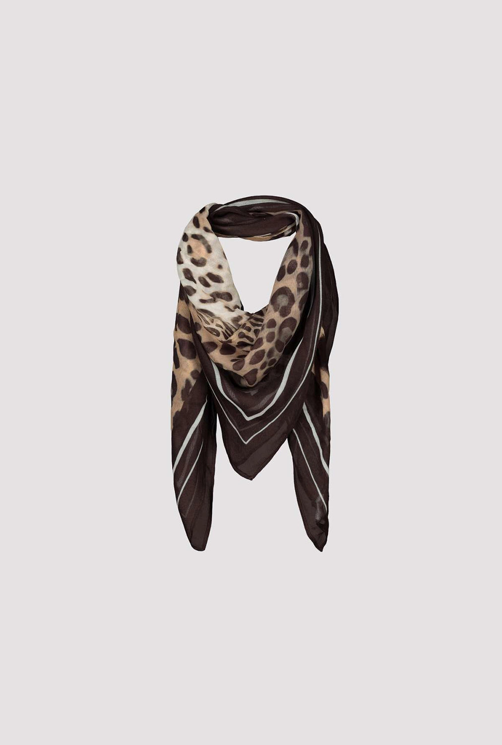 Monari Scarf With Leopard Pattern in Sand Pattern 410141