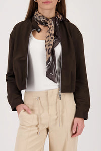 Monari Scarf With Leopard Pattern in Sand Pattern 410141