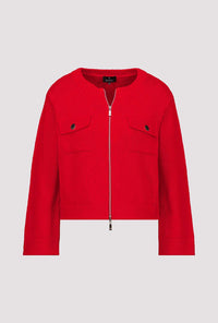 Monari Cardigan With Flap Pockets in Chilli Pepper 410209 - Pre-Order July Delivery