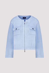 Monari Cardigan With Flap Pockets in Light Sky 410209 - Pre-Order July Delivery