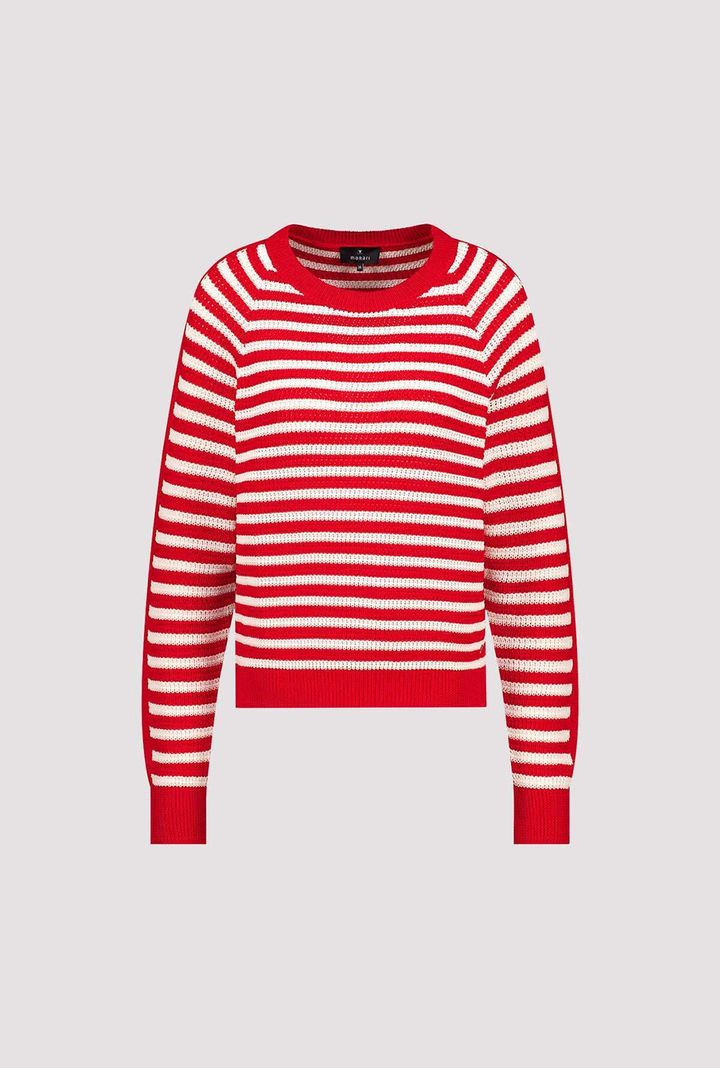Monari Striped Jumper in Chilli Pepper Striped 410217 - Pre-Order July Delivery