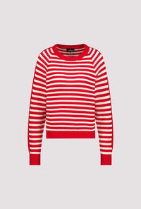 Monari Striped Jumper in Chilli Pepper Striped 410217 - Pre-Order July Delivery