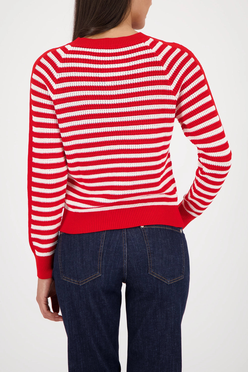 Monari Striped Jumper in Chilli Pepper Striped 410217 - Pre-Order July Delivery