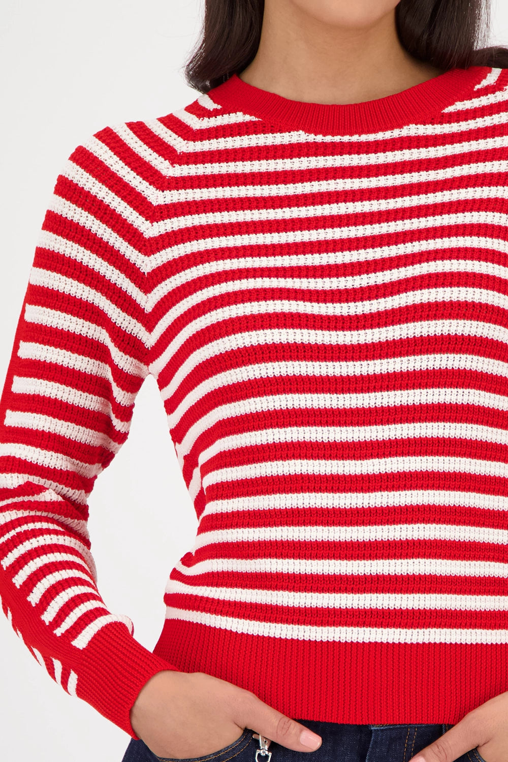 Monari Striped Jumper in Chilli Pepper Striped 410217 - Pre-Order July Delivery