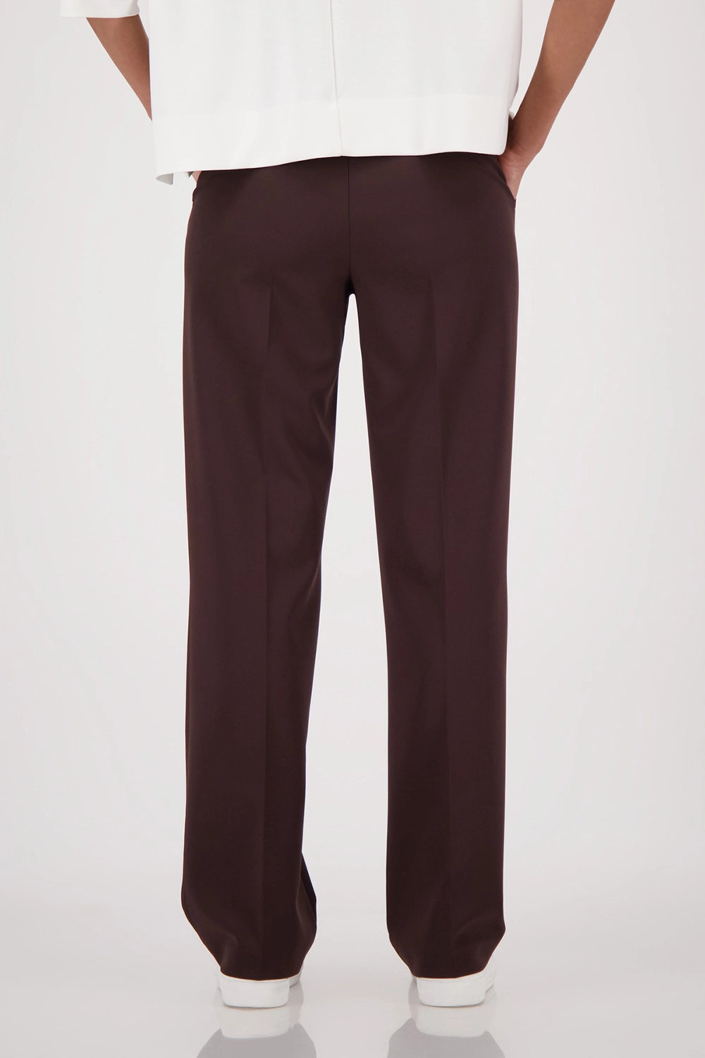 Monari Straight-Leg Pants in Dark Chocolate 410328 - Pre-Order July Delivery