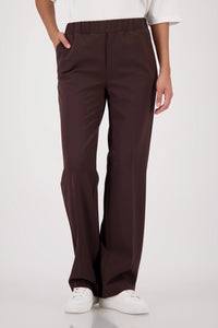 Monari Straight-Leg Pants in Dark Chocolate 410328 - Pre-Order July Delivery