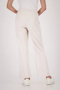 Monari Joggers With Lurex Stripes in Champagne Beige 410336 - Pre-Order July Delivery