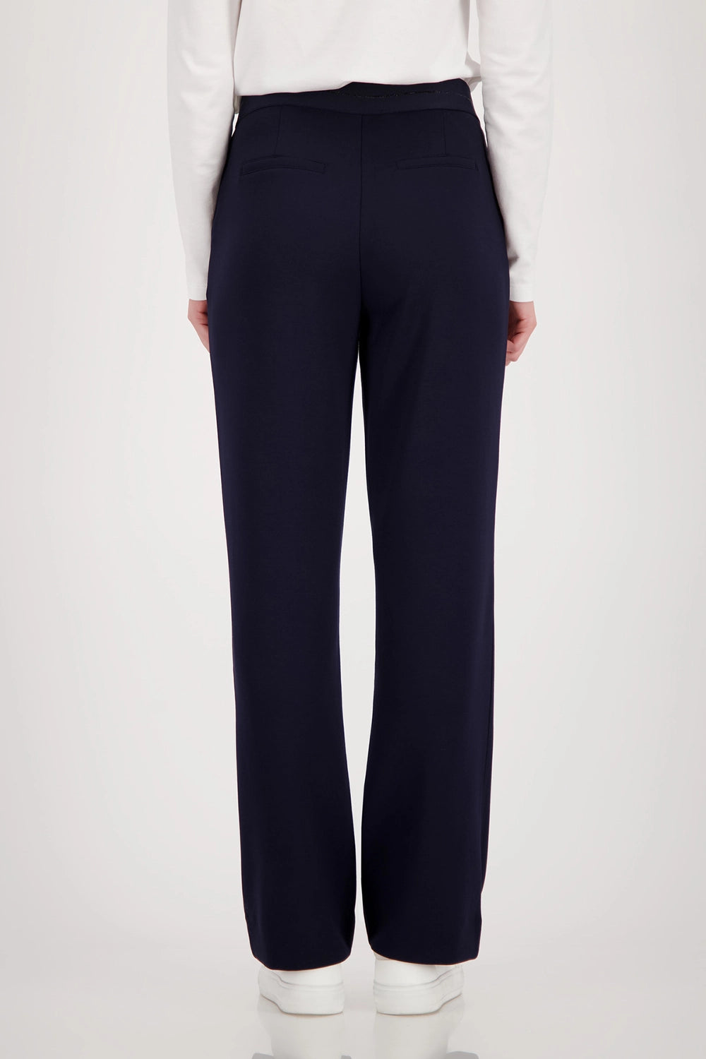 Monari Pants With Glitter Stripe in Marine 410347 - Pre-Order July Delivery