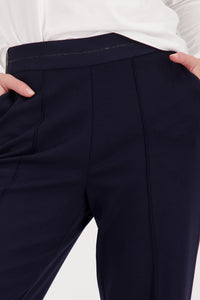 Monari Pants With Glitter Stripe in Marine 410347 - Pre-Order July Delivery