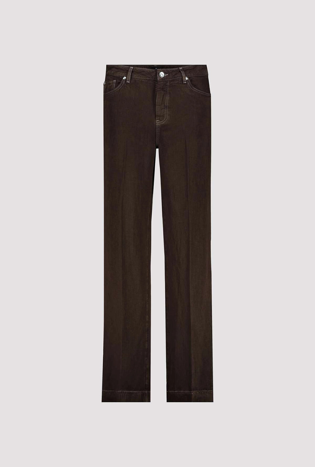 Monari Straight-Leg Pants in Dark Chocolate 410361 - Pre-Order July Delivery