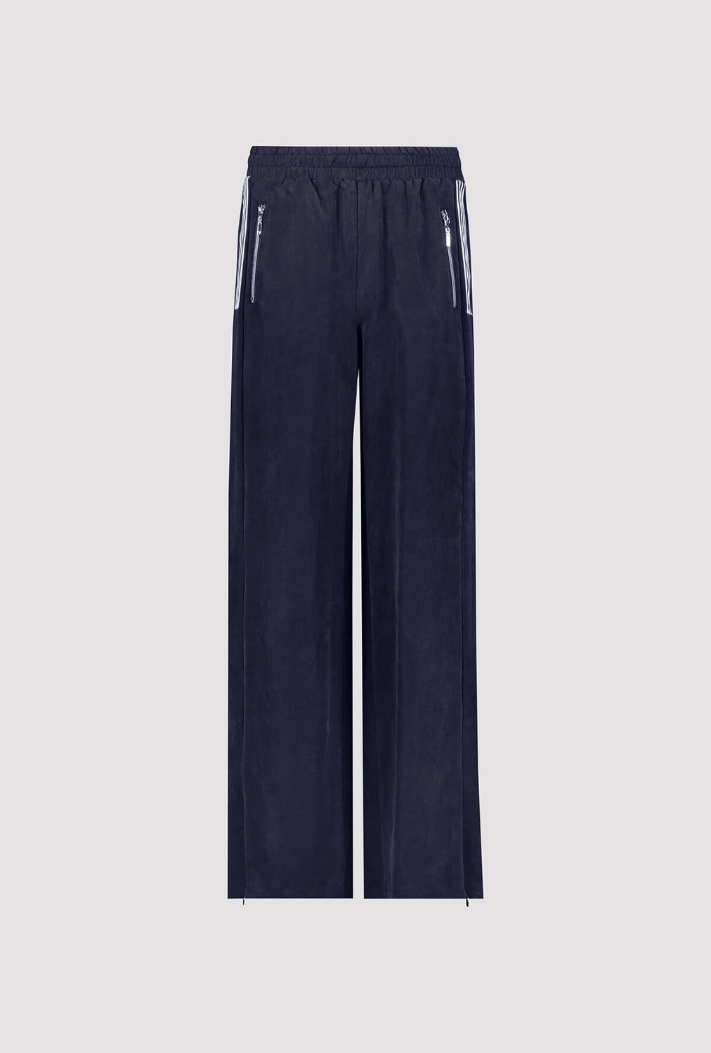Monari Wide-Leg Joggers With Stripe Details in Marine 410408 - Pre-Order July Delivery