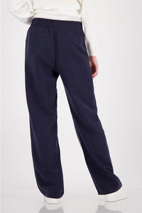 Monari Wide-Leg Joggers With Stripe Details in Marine 410408 - Pre-Order July Delivery