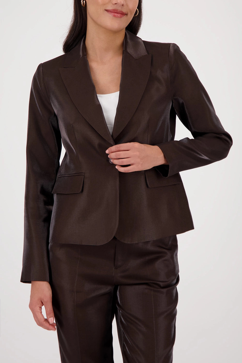 Monari Business Blazer in Dark Chocolate 410438 - Pre-Order July Delivery