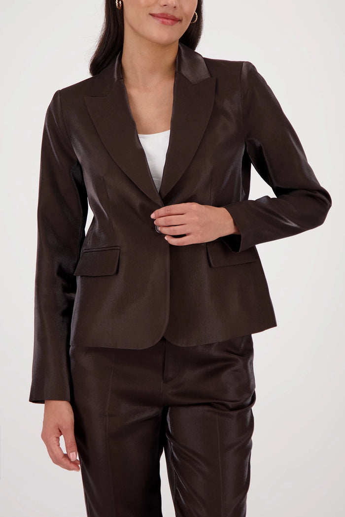 Monari Business Blazer in Dark Chocolate 410438 - Pre-Order July Delivery