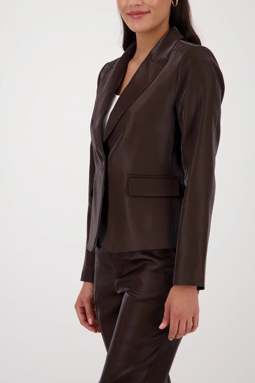 Monari Business Blazer in Dark Chocolate 410438 - Pre-Order July Delivery
