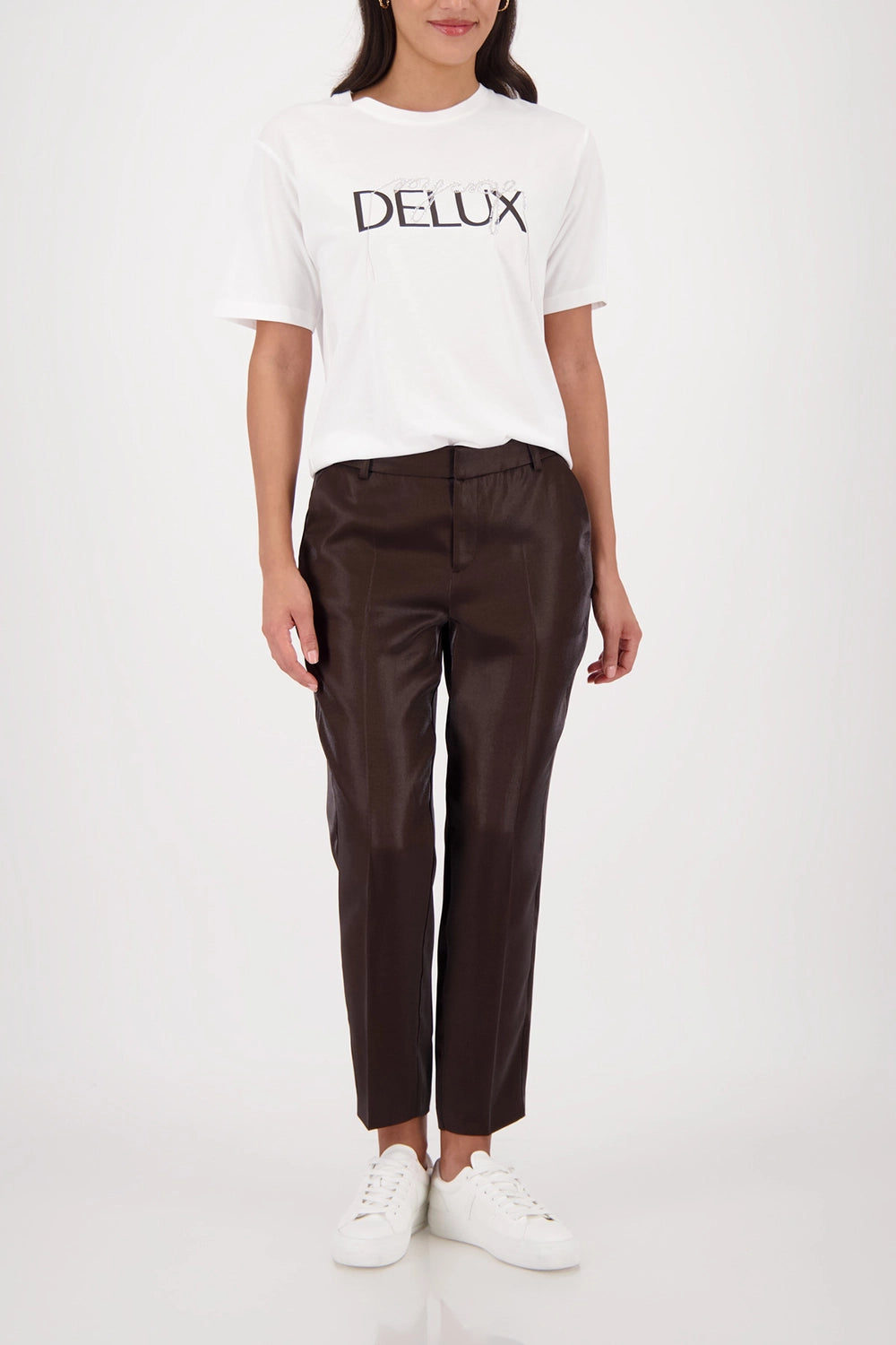 Monari Business Trousers in Dark Chocolate 410440 - Pre-Order July Delivery