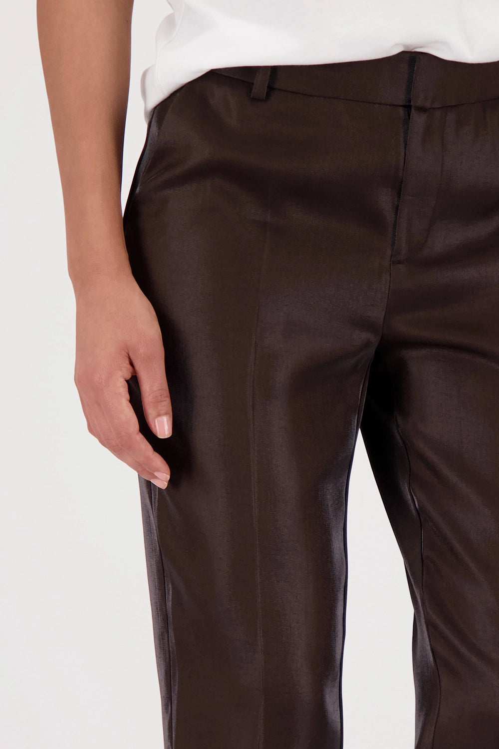 Monari Business Trousers in Dark Chocolate 410440 - Pre-Order July Delivery