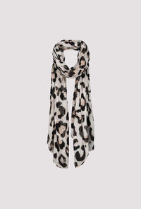 Monari Scarf With Leopard Print in Biscotti Pattern 410446 - Pre-Order July Delivery