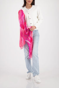 Monari Scarf With Allover Pattern in Spring Flower Pattern 410462 - Pre-Order July Delivery