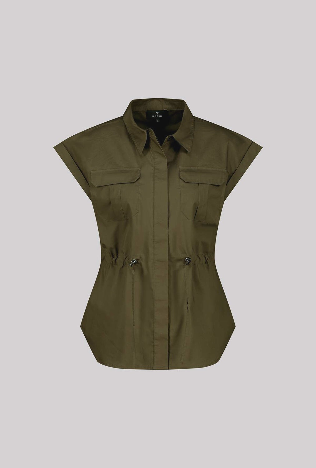 Monari Blouse With Flap Pockets in Olive 410531