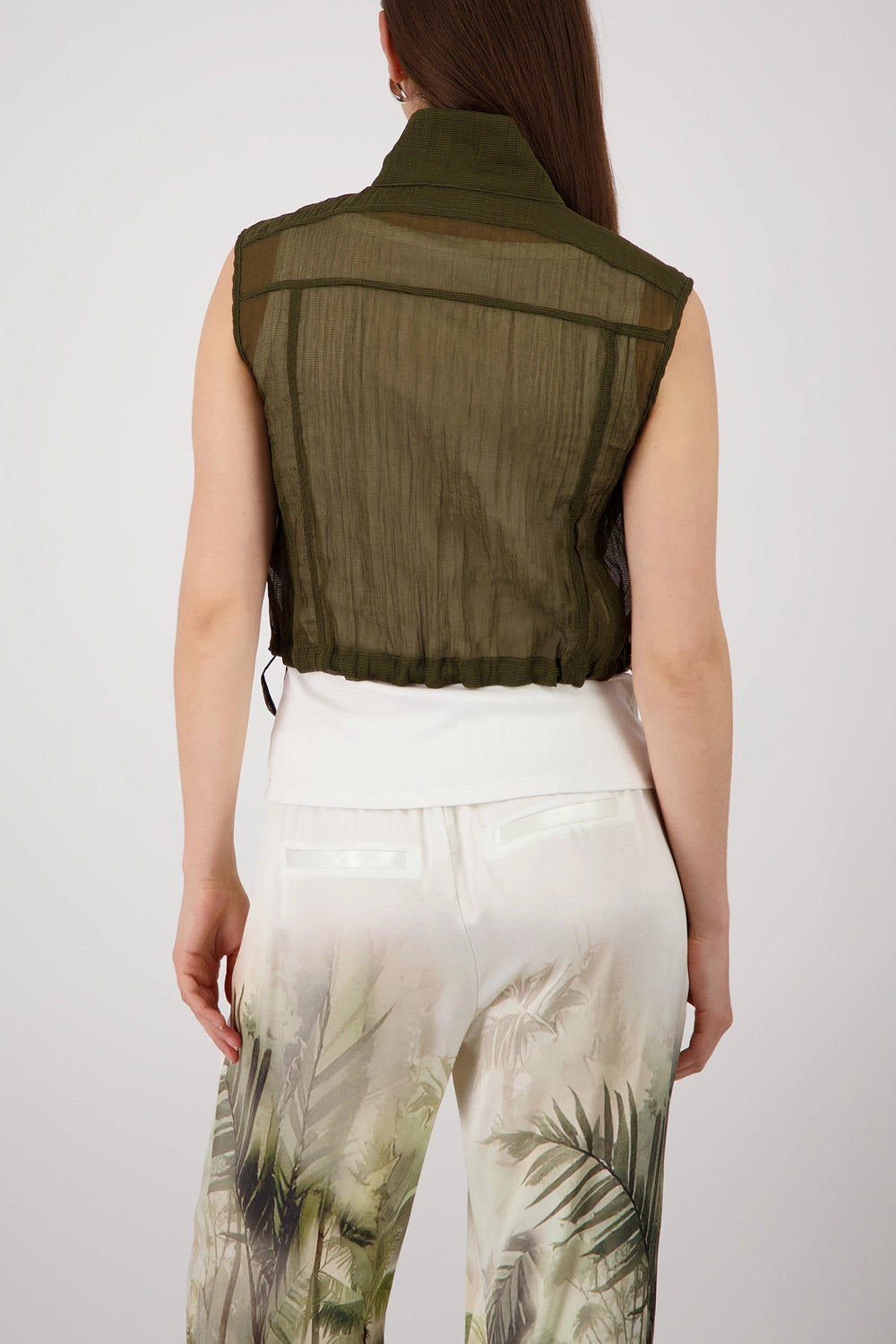 Monari Mesh Vest in Olive 410536