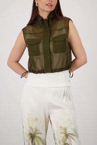 Monari Mesh Vest in Olive 410536