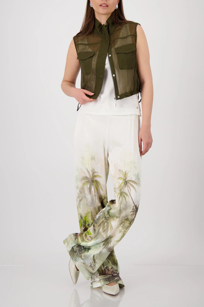 Monari Mesh Vest in Olive 410536