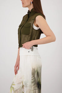 Monari Mesh Vest in Olive 410536