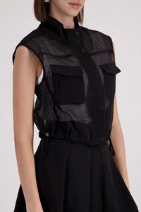 Monari Mesh Vest in Black 410536